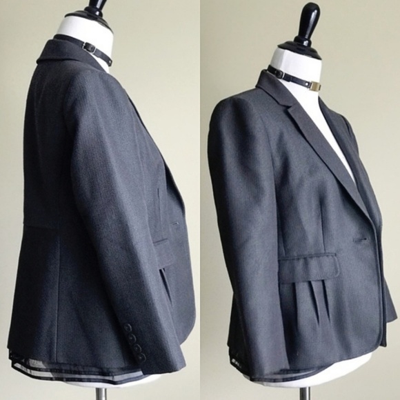 Ann Taylor Jackets & Blazers - Ann Taylor Loft Pleated Chiffon Bustle Blazer sz 6
